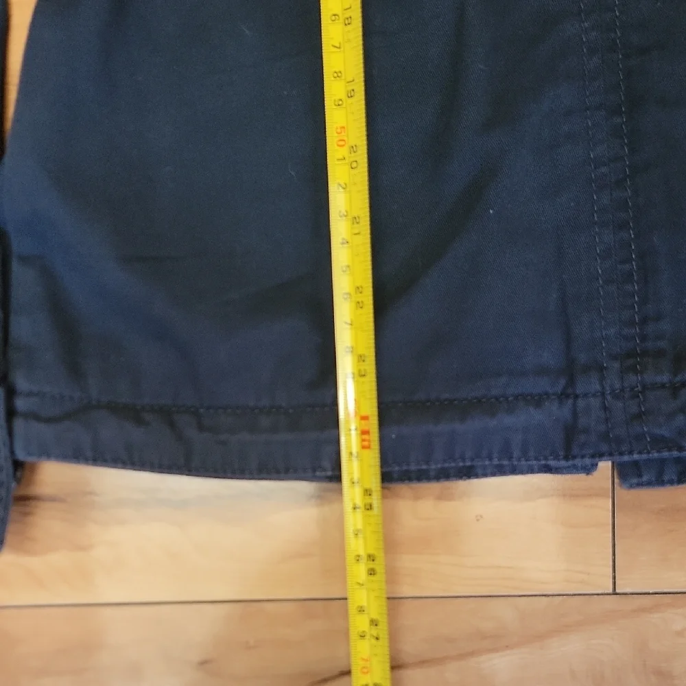 Abercrombie & Fitch Size SMALL Navy Cotton Cinch Waist Utility Jacket